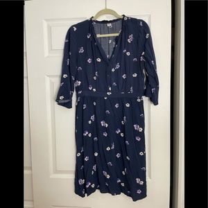 Old Navy Navy Floral Dress